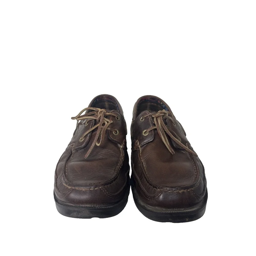 Timberland Leather Boat Shoes Mens 10.5 M Brown Preppy Classic